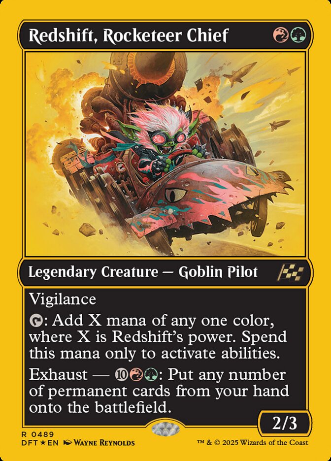 Faísca, Chefe dos Fogueteiros / Redshift, Rocketeer Chief - Magic: The Gathering - MoxLand