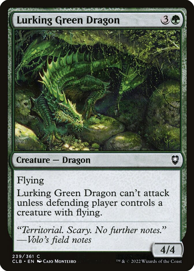 Dragão Verde à Espreita / Lurking Green Dragon - Magic: The Gathering - MoxLand