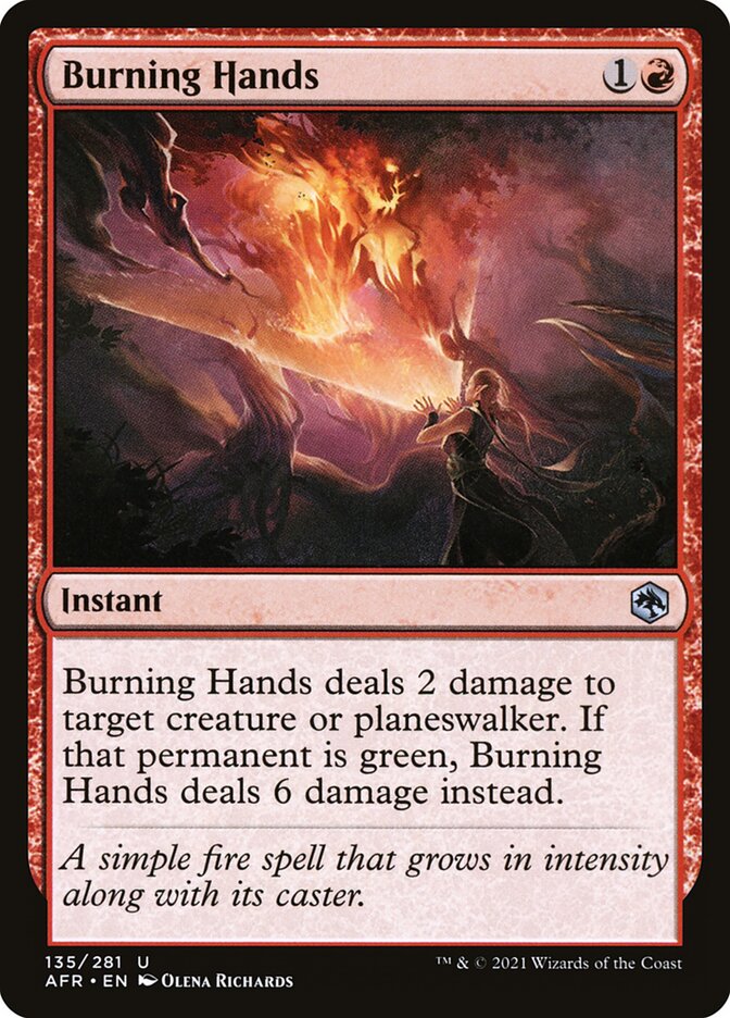 Mãos Flamejantes / Burning Hands - Magic: The Gathering - MoxLand