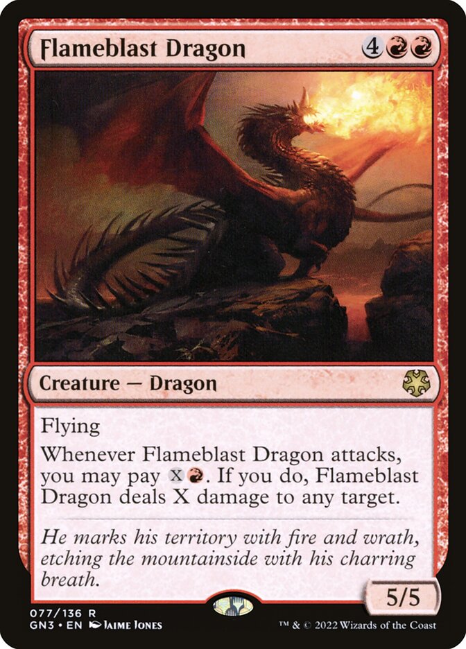 Dragão da Explosão Flamejante / Flameblast Dragon - Magic: The Gathering - MoxLand