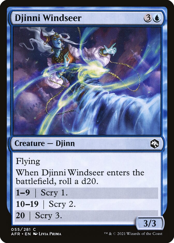 Djinni Vidente do Vento / Djinni Windseer - Magic: The Gathering - MoxLand