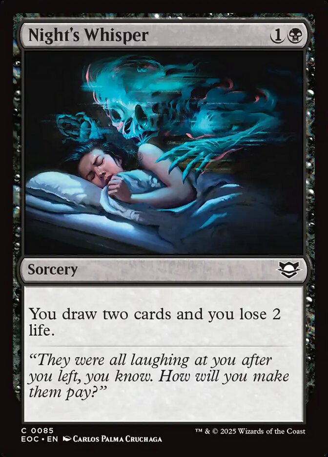 Sussurro da Noite / Night's Whisper - Magic: The Gathering - MoxLand