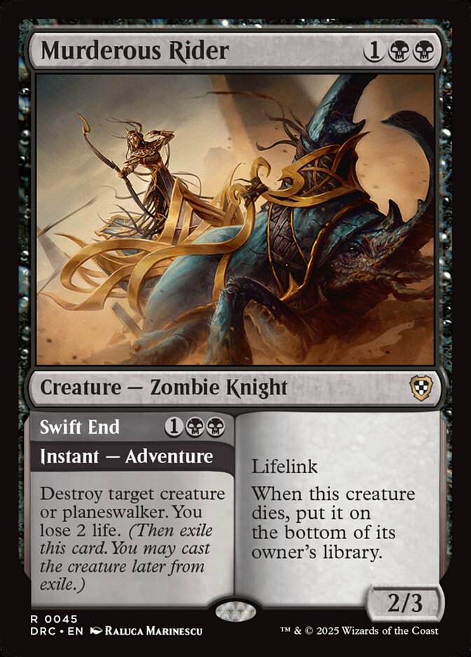 Murderous Rider / Swift End - Magic: The Gathering - MoxLand