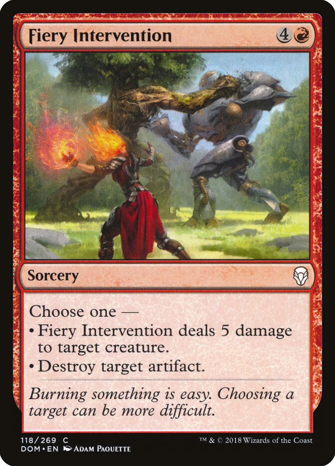 Intervenção Flamejante / Fiery Intervention - Magic: The Gathering - MoxLand