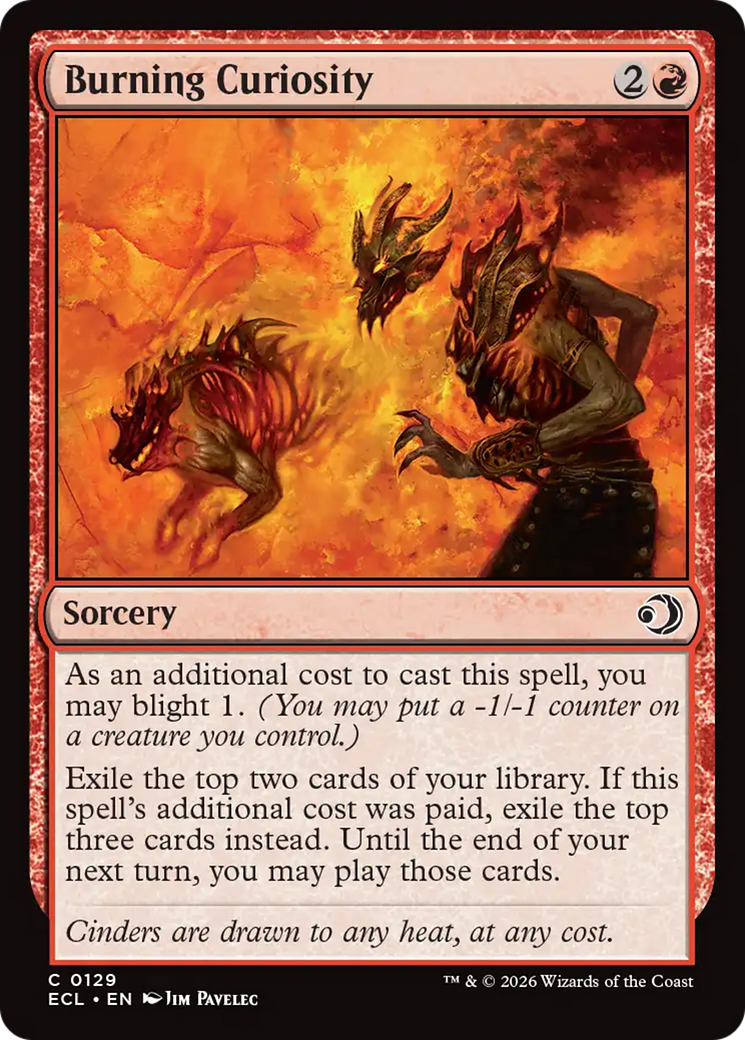 Curiosidade Ardente / Burning Curiosity - Magic: The Gathering - MoxLand