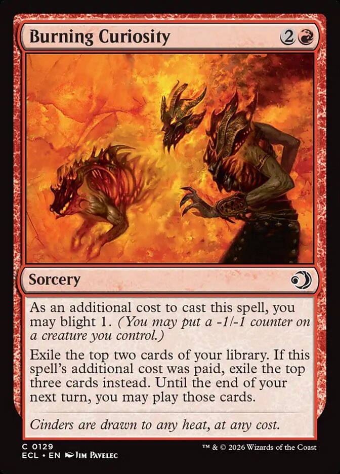 Curiosidade Ardente / Burning Curiosity - Magic: The Gathering - MoxLand