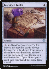 Tábua Entalhada / Inscribed Tablet - Magic: The Gathering - MoxLand