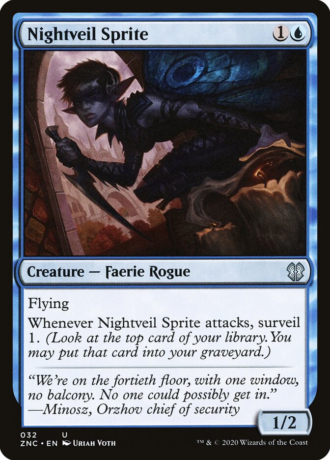 Sílfide do Véu da Noite / Nightveil Sprite - Magic: The Gathering - MoxLand