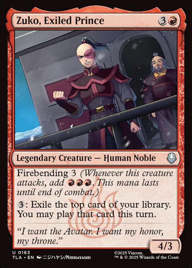 Zuko, Príncipe Exilado / Zuko, Exiled Prince - Magic: The Gathering - MoxLand