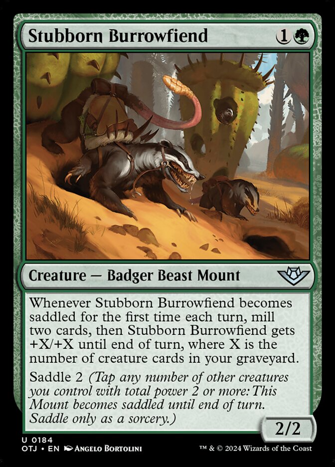 Diabo-da-toca Teimoso / Stubborn Burrowfiend - Magic: The Gathering - MoxLand