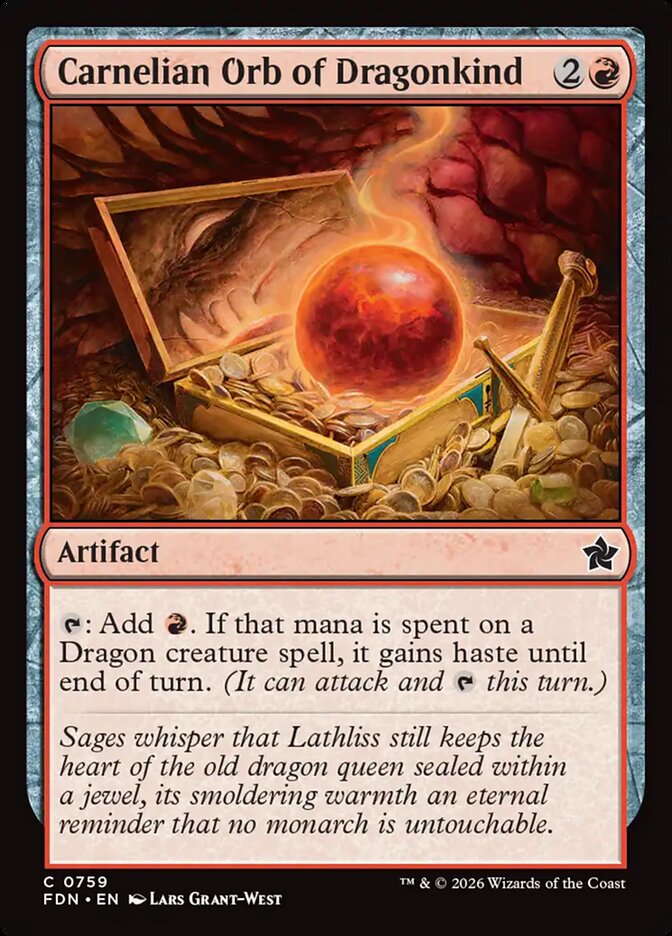 Orbe dos Dragões de Cornalina / Carnelian Orb of Dragonkind - Magic: The Gathering - MoxLand