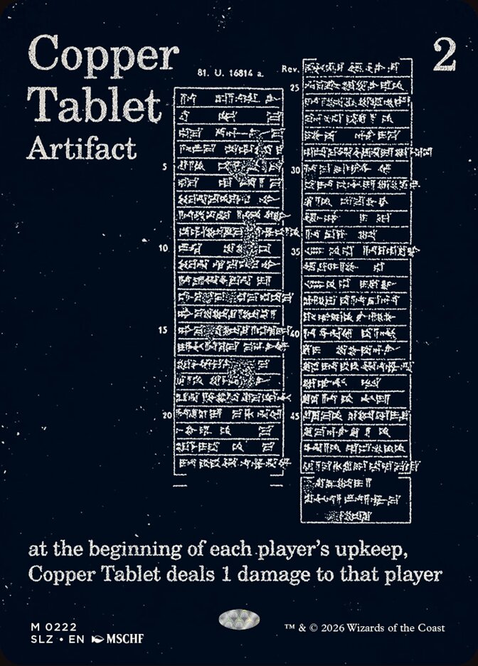 Copper Tablet - Magic: The Gathering - MoxLand