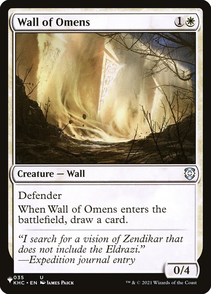Barreira de Agouros / Wall of Omens - Magic: The Gathering - MoxLand