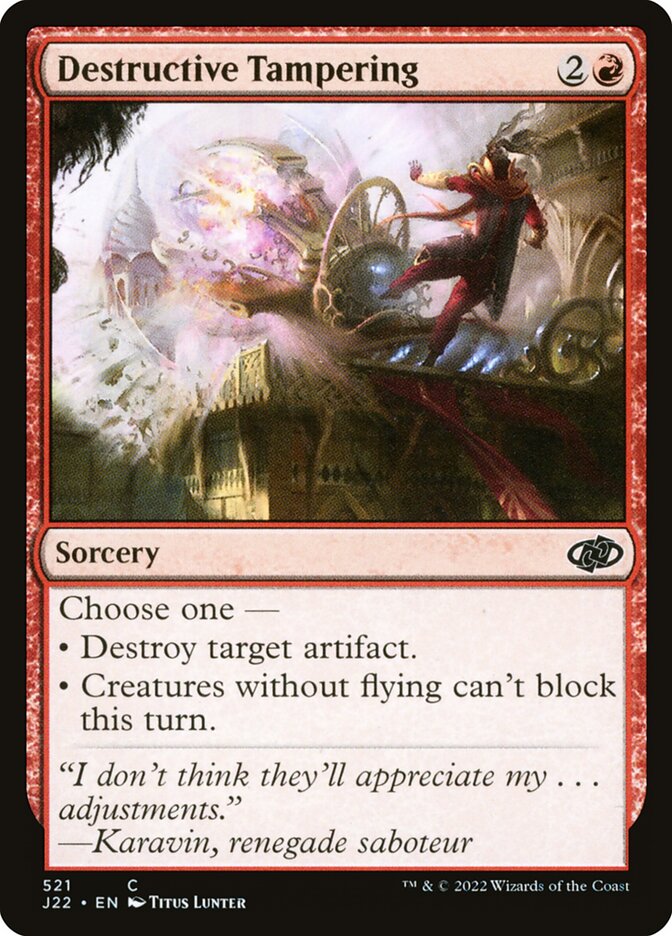 Modificação Destrutiva / Destructive Tampering - Magic: The Gathering - MoxLand