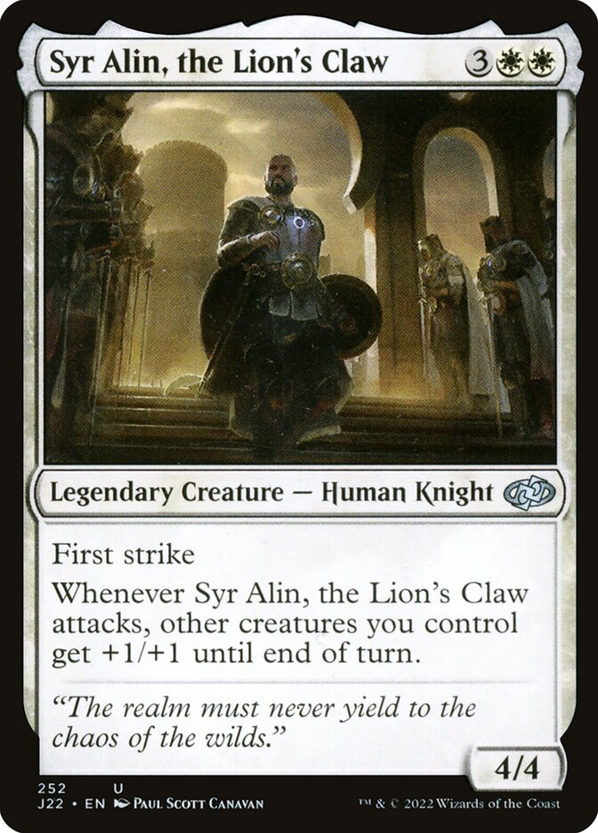 Syr Alin, a Garra do Leão / Syr Alin, the Lion's Claw - Magic: The Gathering - MoxLand