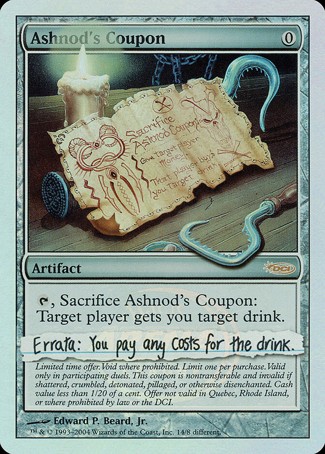 Ashnod's Coupon - Magic: The Gathering - MoxLand