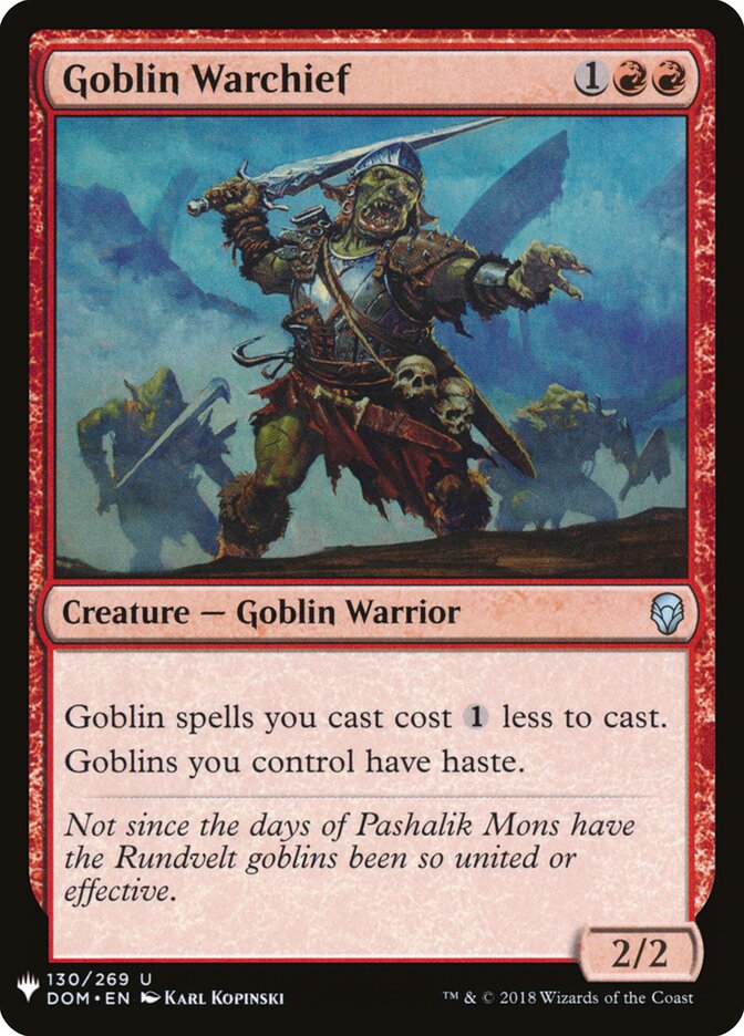 Comandante de Guerra Goblin / Goblin Warchief - Magic: The Gathering - MoxLand