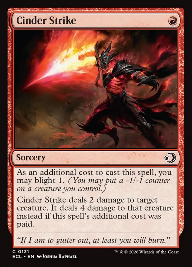 Ataque Cinerário / Cinder Strike - Magic: The Gathering - MoxLand