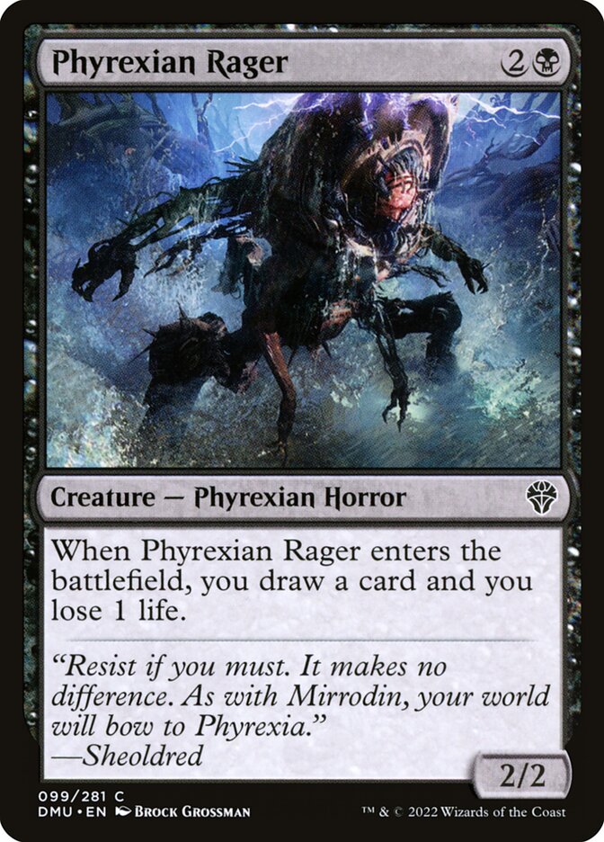 Raivoso Phyrexiano / Phyrexian Rager - Magic: The Gathering - MoxLand