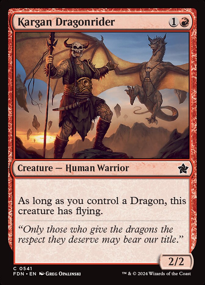 Ginete de Dragão Karganiano / Kargan Dragonrider - Magic: The Gathering - MoxLand