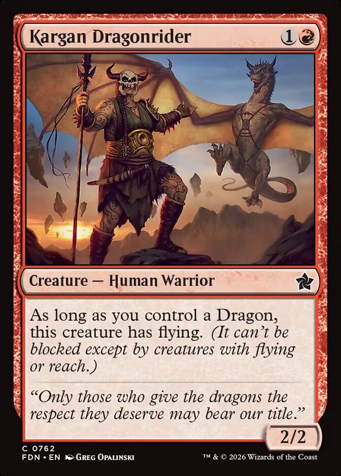Ginete de Dragão Karganiano / Kargan Dragonrider - Magic: The Gathering - MoxLand