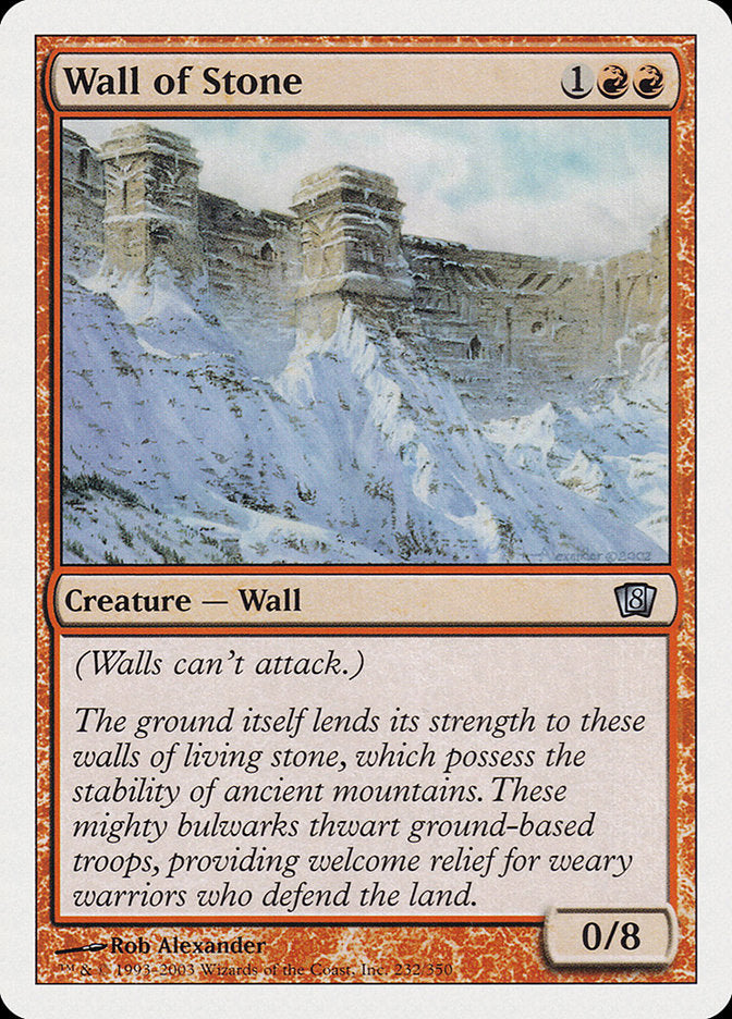 Barreira de Pedra / Wall of Stone - Magic: The Gathering - MoxLand