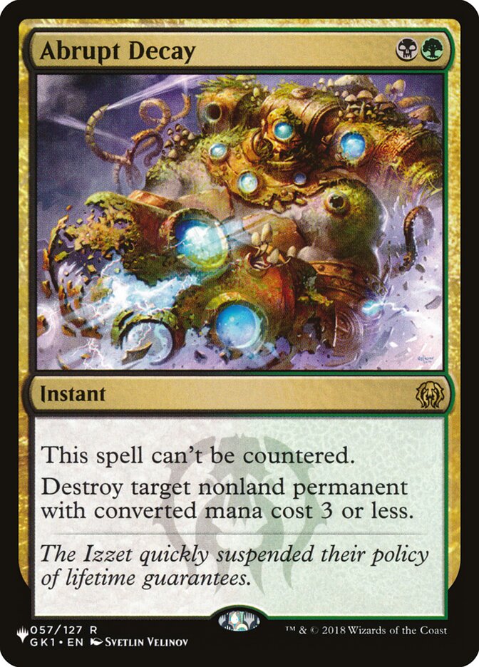 Degeneração Abrupta / Abrupt Decay - Magic: The Gathering - MoxLand