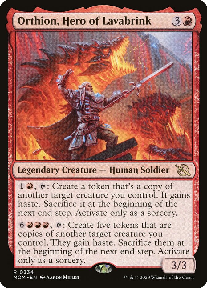 Orthion, Herói de Beiralava / Orthion, Hero of Lavabrink - Magic: The Gathering - MoxLand
