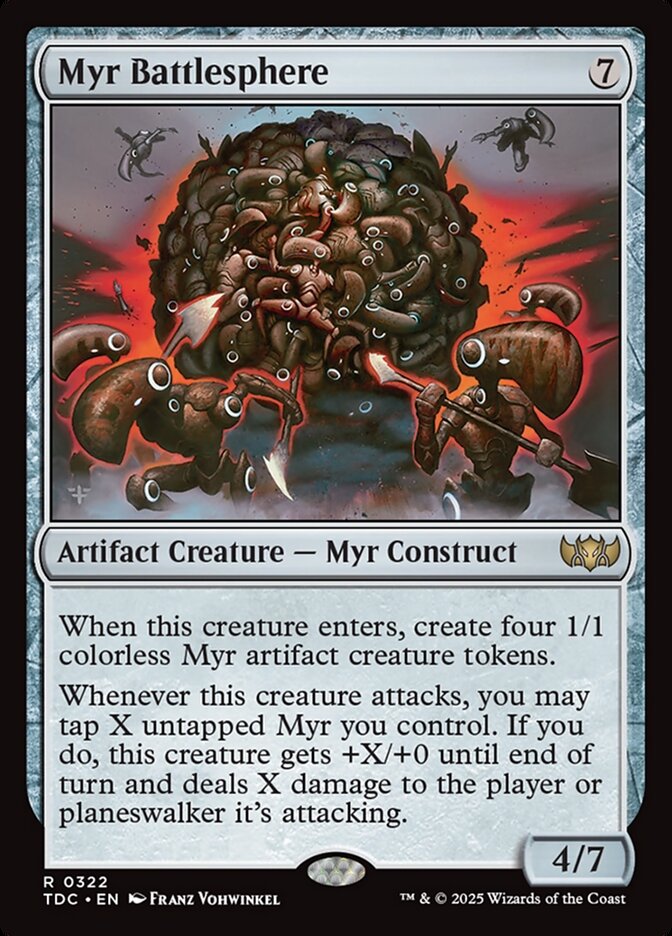 Esfera de Batalha Myr / Myr Battlesphere - Magic: The Gathering - MoxLand