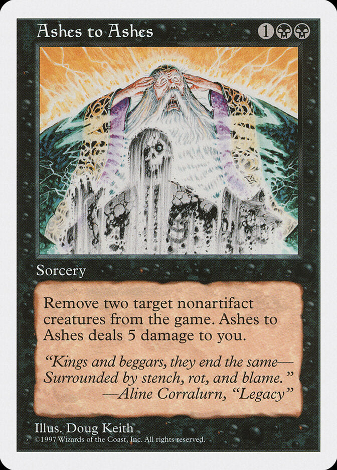 Cinzas às Cinzas / Ashes to Ashes - Magic: The Gathering - MoxLand