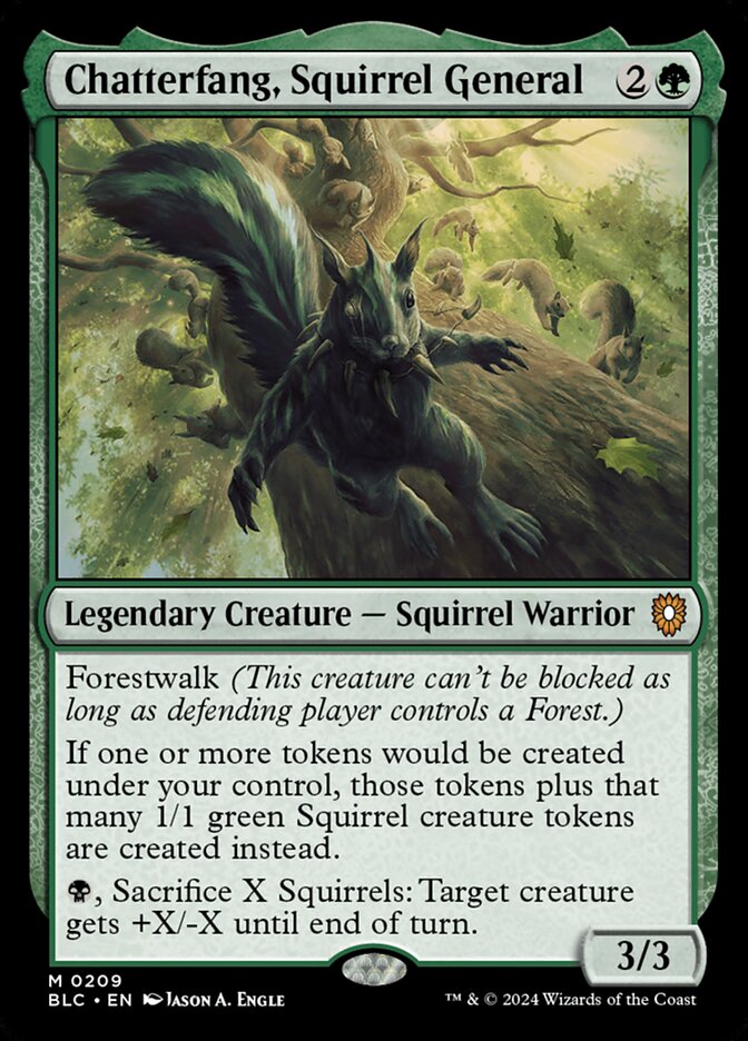 Dente-chocalho, General Esquilo / Chatterfang, Squirrel General - Magic: The Gathering - MoxLand
