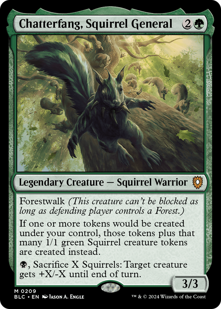 Dente-chocalho, General Esquilo / Chatterfang, Squirrel General - Magic: The Gathering - MoxLand