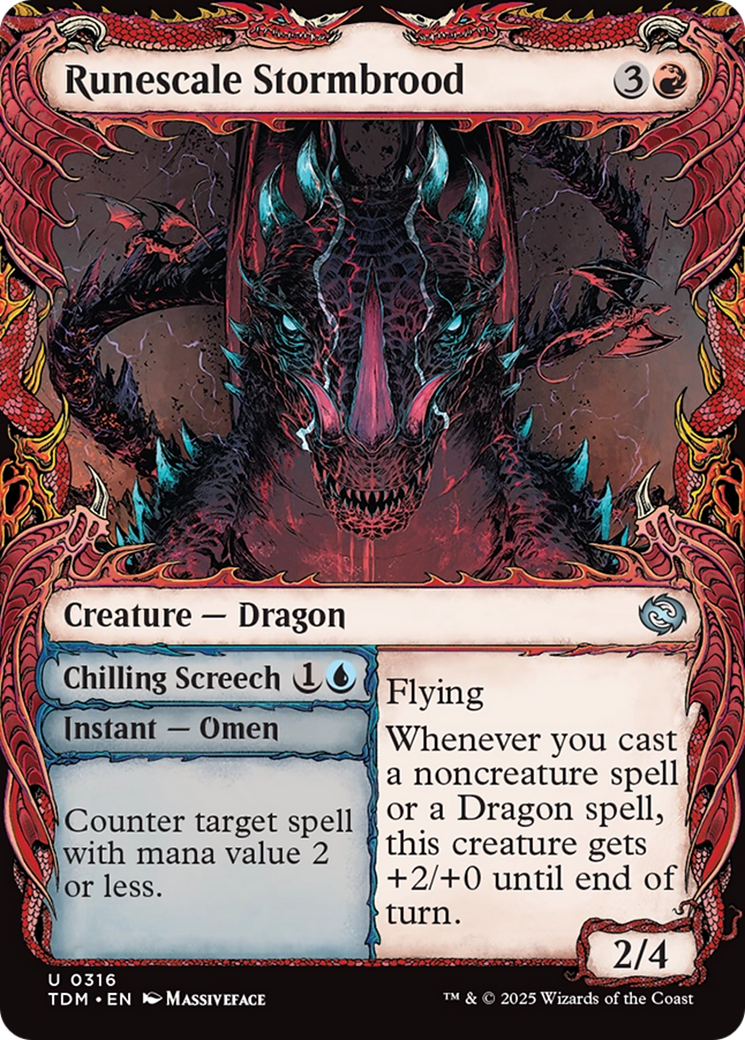Tempesdrago da Runascama / Runescale Stormbrood - Magic: The Gathering - MoxLand