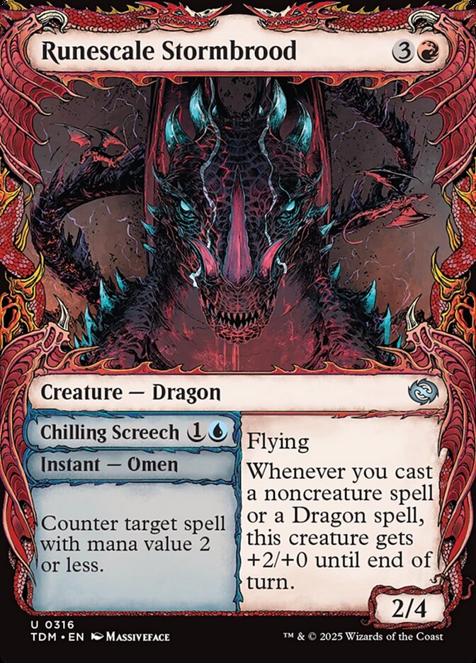 Tempesdrago da Runascama / Runescale Stormbrood - Magic: The Gathering - MoxLand