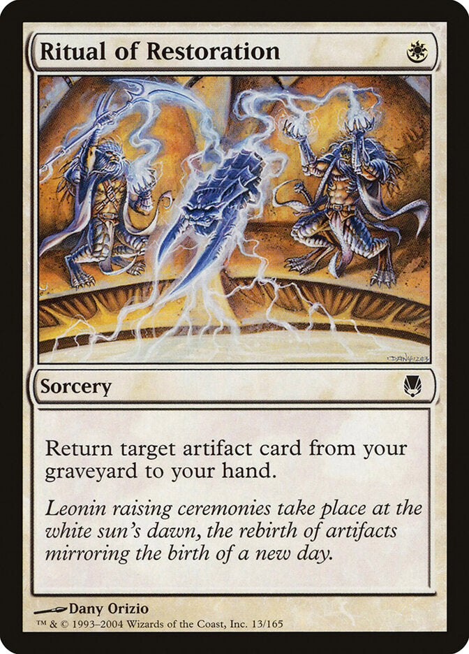 Ritual de Restauração / Ritual of Restoration - Magic: The Gathering - MoxLand