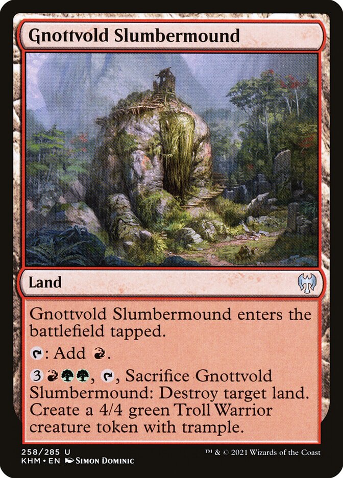 Monte Dormente de Gnottvold / Gnottvold Slumbermound - Magic: The Gathering - MoxLand