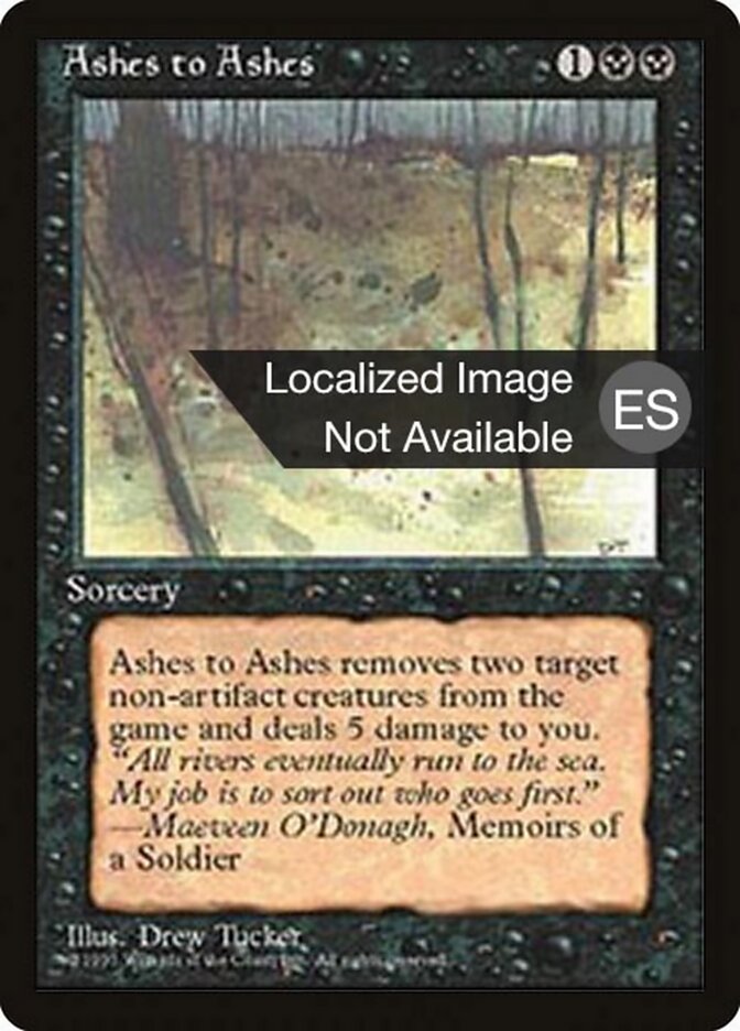 Cinzas às Cinzas / Ashes to Ashes - Magic: The Gathering - MoxLand