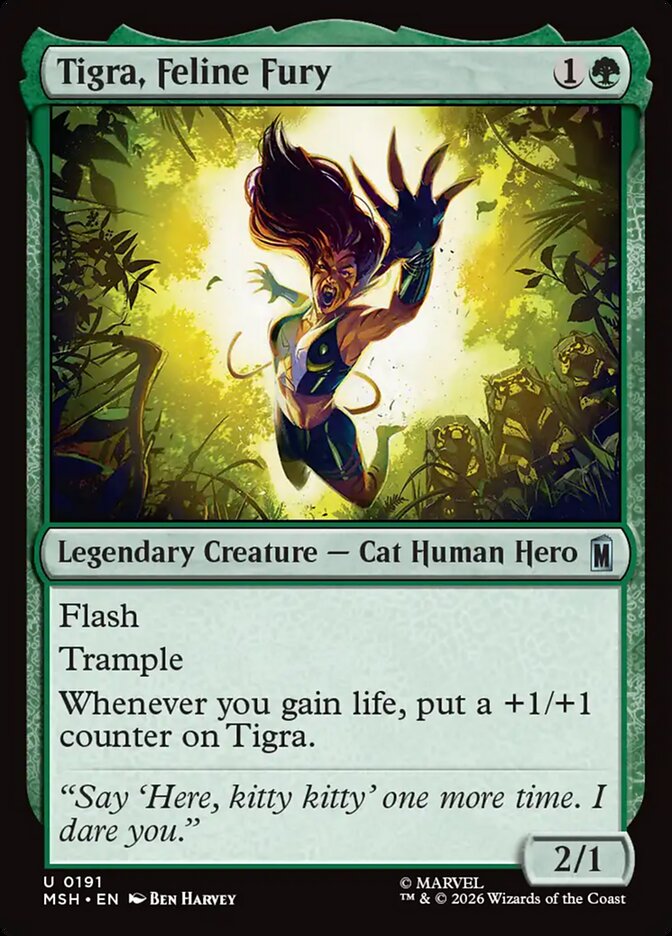 Tigra, Feline Fury - Magic: The Gathering - MoxLand
