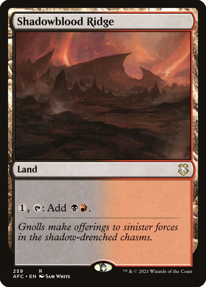 Serra de Sanguesombra / Shadowblood Ridge - Magic: The Gathering - MoxLand