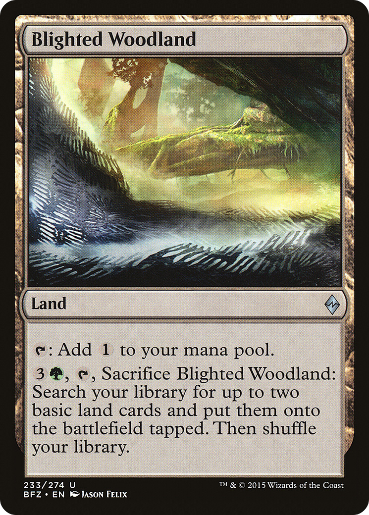 Floresta Flagelada / Blighted Woodland - Magic: The Gathering - MoxLand