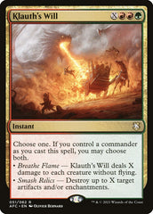 Vontade de Klauth / Klauth's Will - Magic: The Gathering - MoxLand