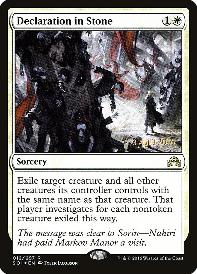 Declaração em Pedra / Declaration in Stone - Magic: The Gathering - MoxLand