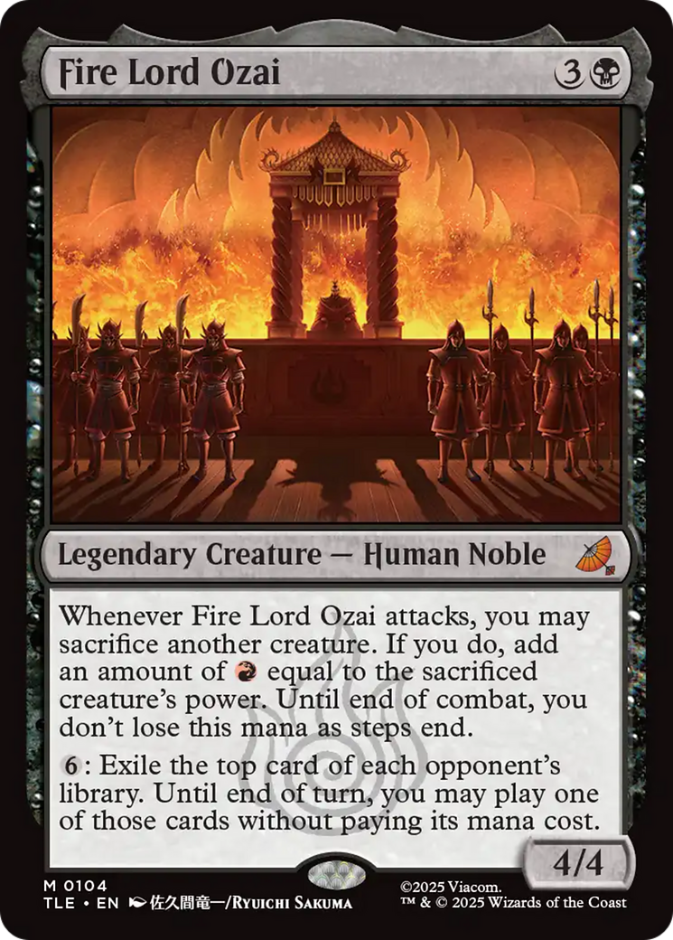 Senhor do Fogo Ozai / Fire Lord Ozai - Magic: The Gathering - MoxLand