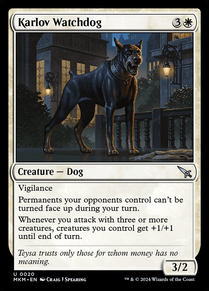 Cão-de-guarda dos Karlov / Karlov Watchdog - Magic: The Gathering - MoxLand