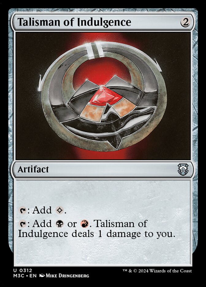 Talismã da Indulgência / Talisman of Indulgence - Magic: The Gathering - MoxLand