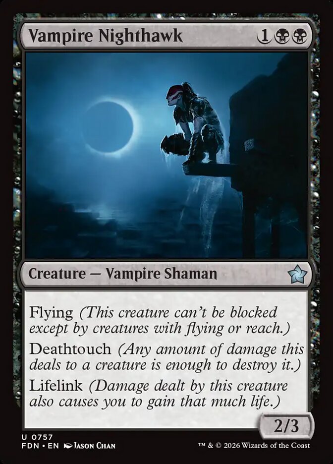 Vampiro Falcão-da-Noite / Vampire Nighthawk - Magic: The Gathering - MoxLand