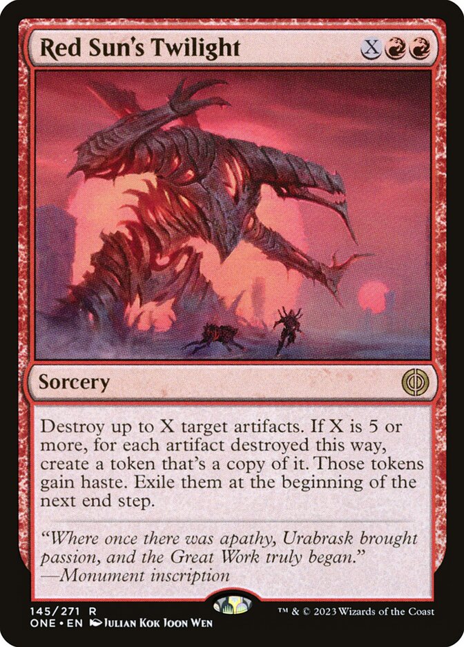 Crepúsculo do Sol Vermelho / Red Sun's Twilight - Magic: The Gathering - MoxLand