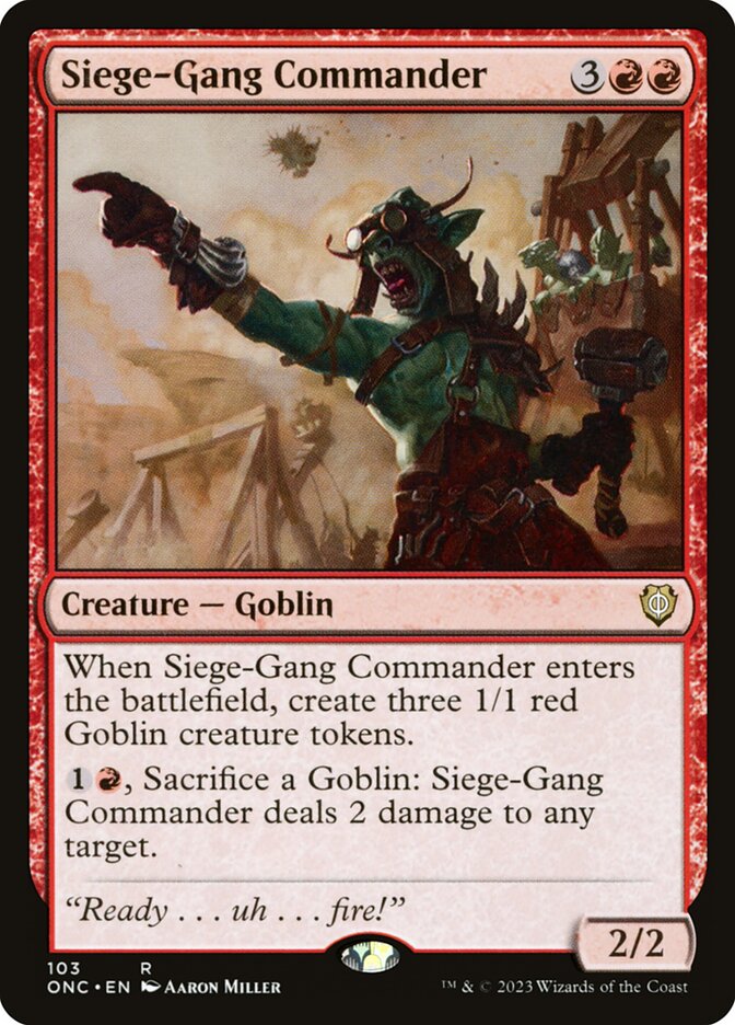 Comandante do Grupo de Cerco / Siege-Gang Commander - Magic: The Gathering - MoxLand