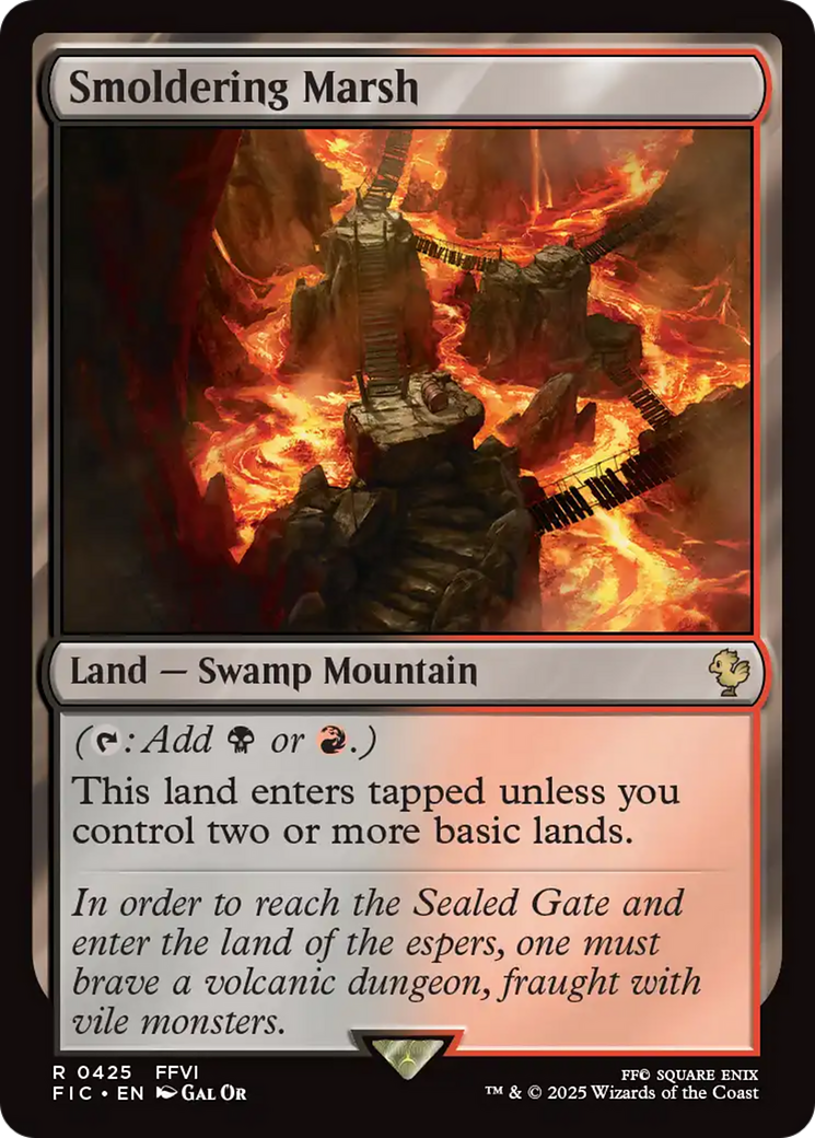 Pântano Ardente / Smoldering Marsh - Magic: The Gathering - MoxLand