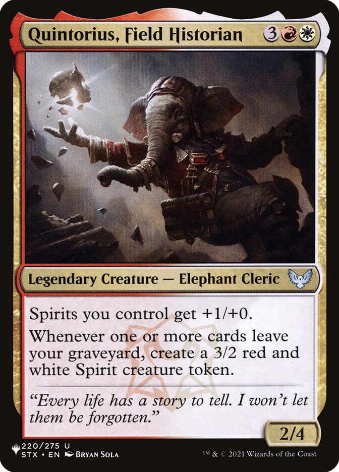 Quintorius, Historiador de Campo / Quintorius, Field Historian - Magic: The Gathering - MoxLand